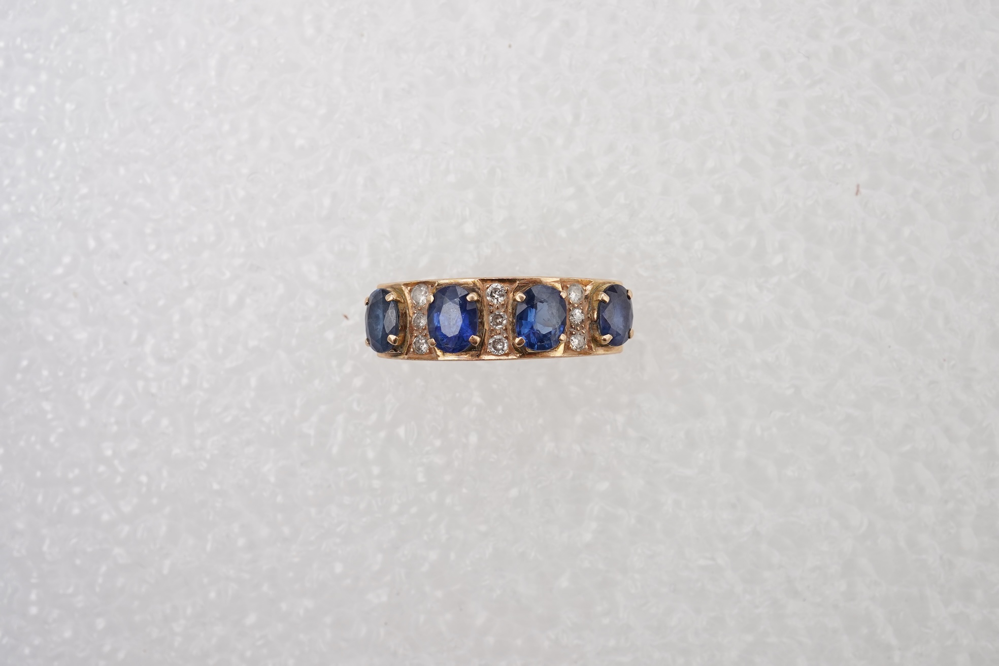 A sapphire and diamond ring
